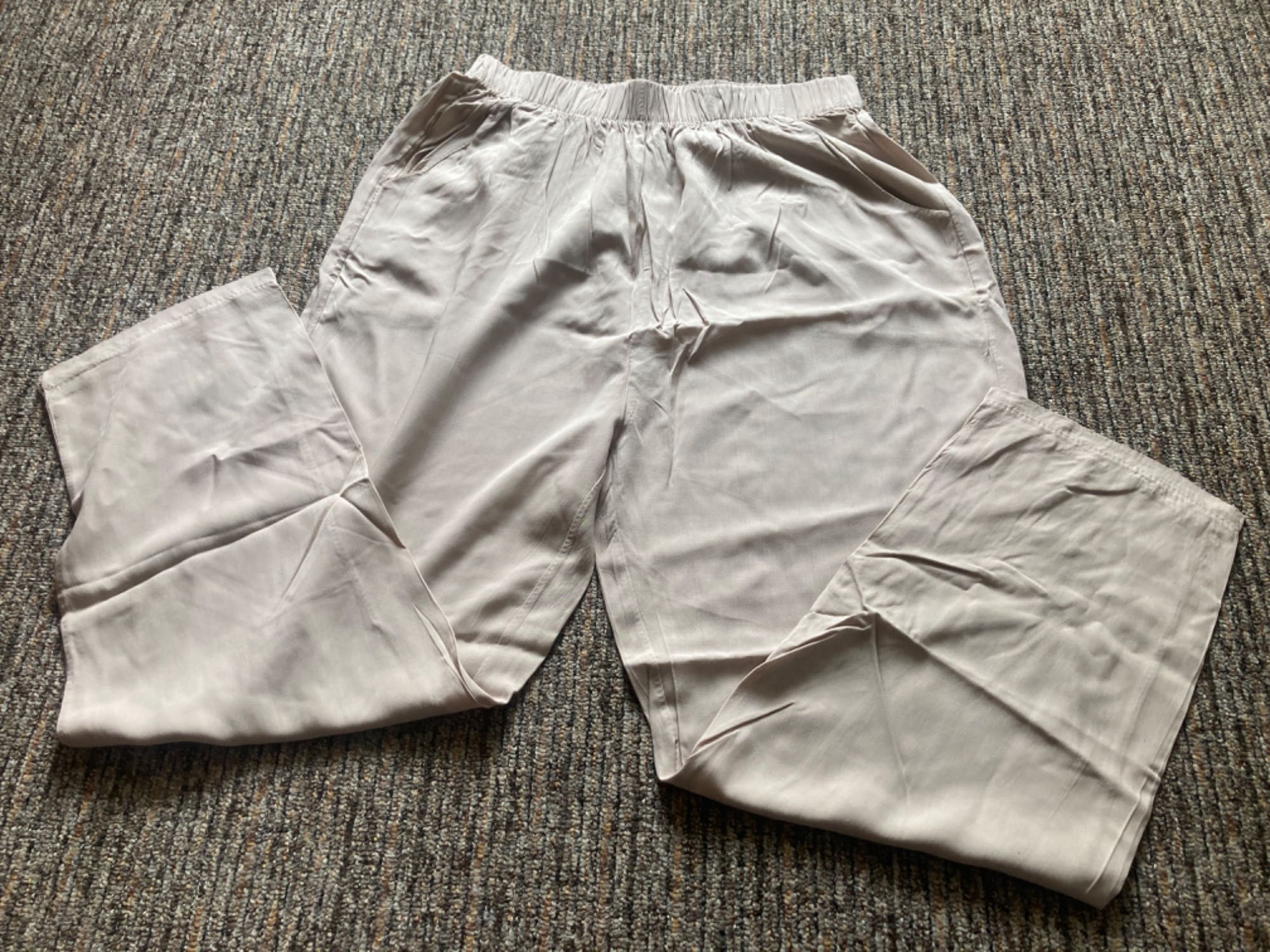 Pantaloni crem subtiri de vara din bumbac, mărimea S/M
