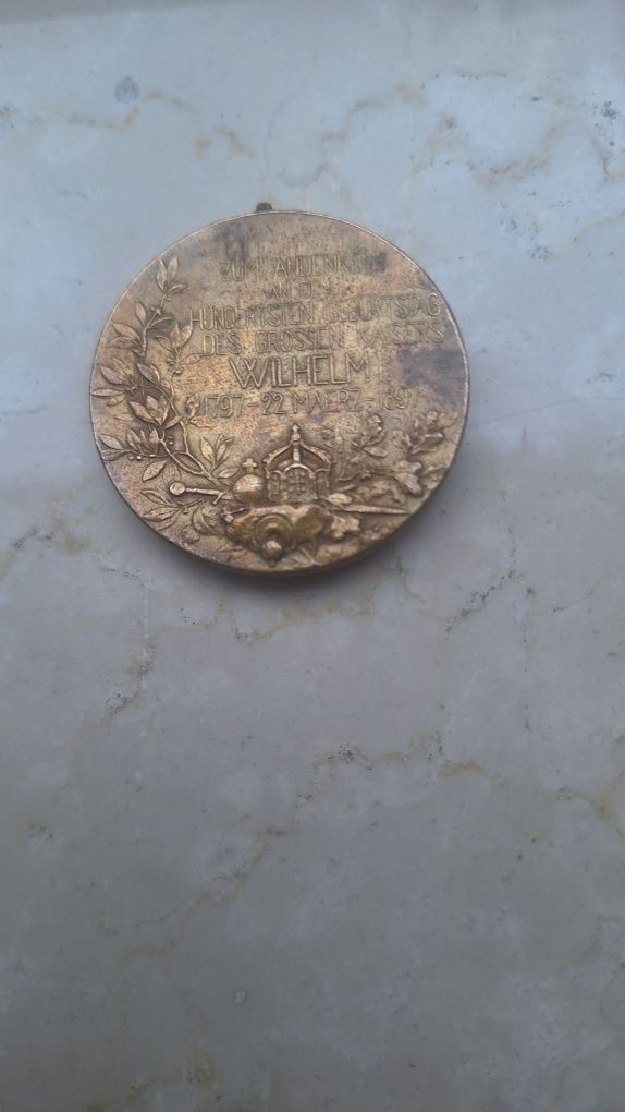 Decoratie Medalie 1897 bronz Kaisser Wilhelm 1 Prussia