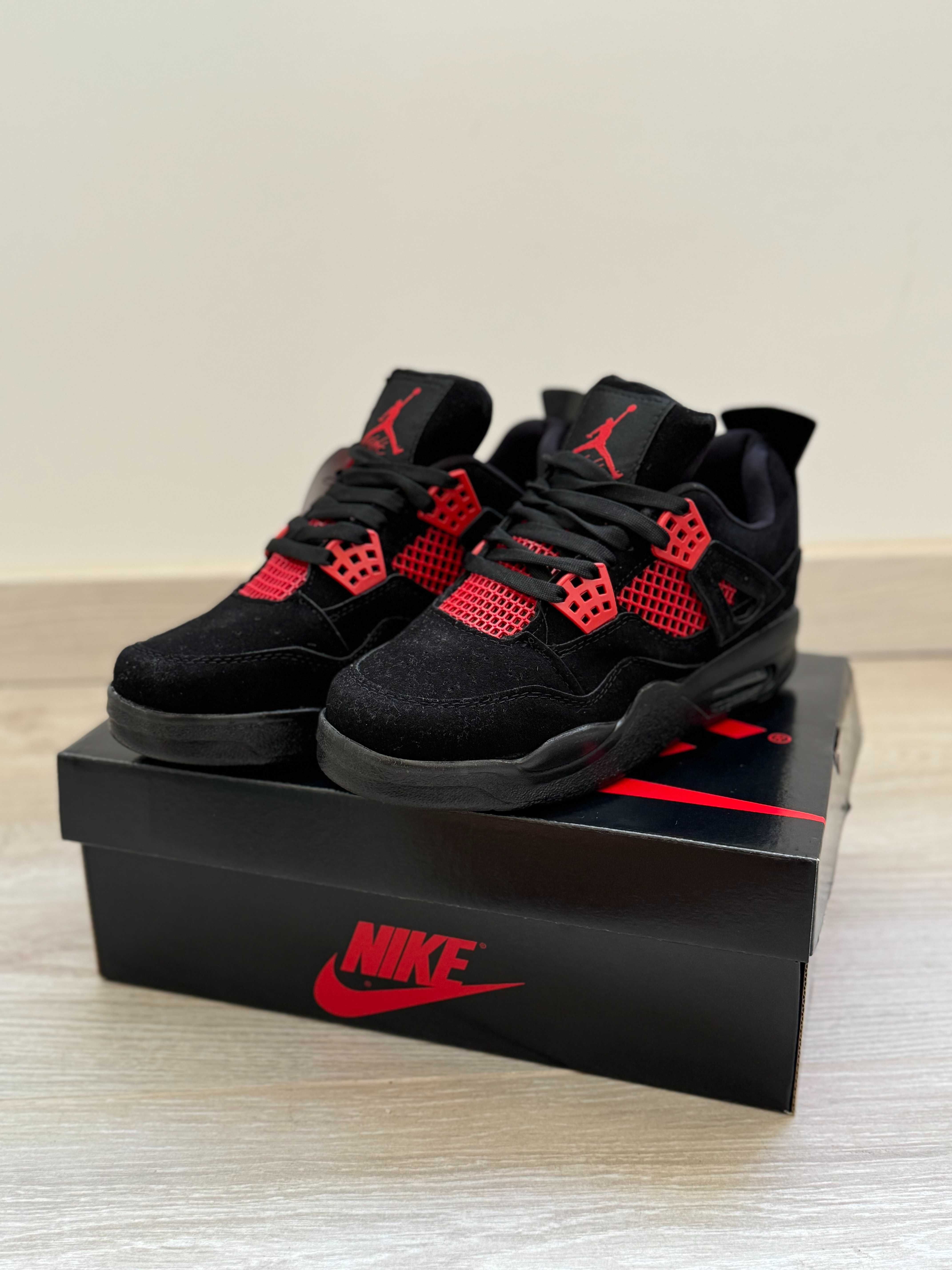 Adidasi AIR JORDAN 4 Red Thunder, Produs Nou NIKE - Full Box