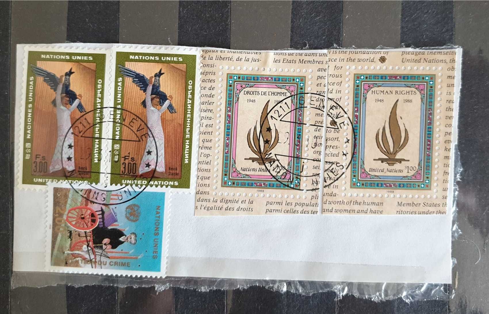 Colectie timbre cu tematica "United Nations/UNESCCO"