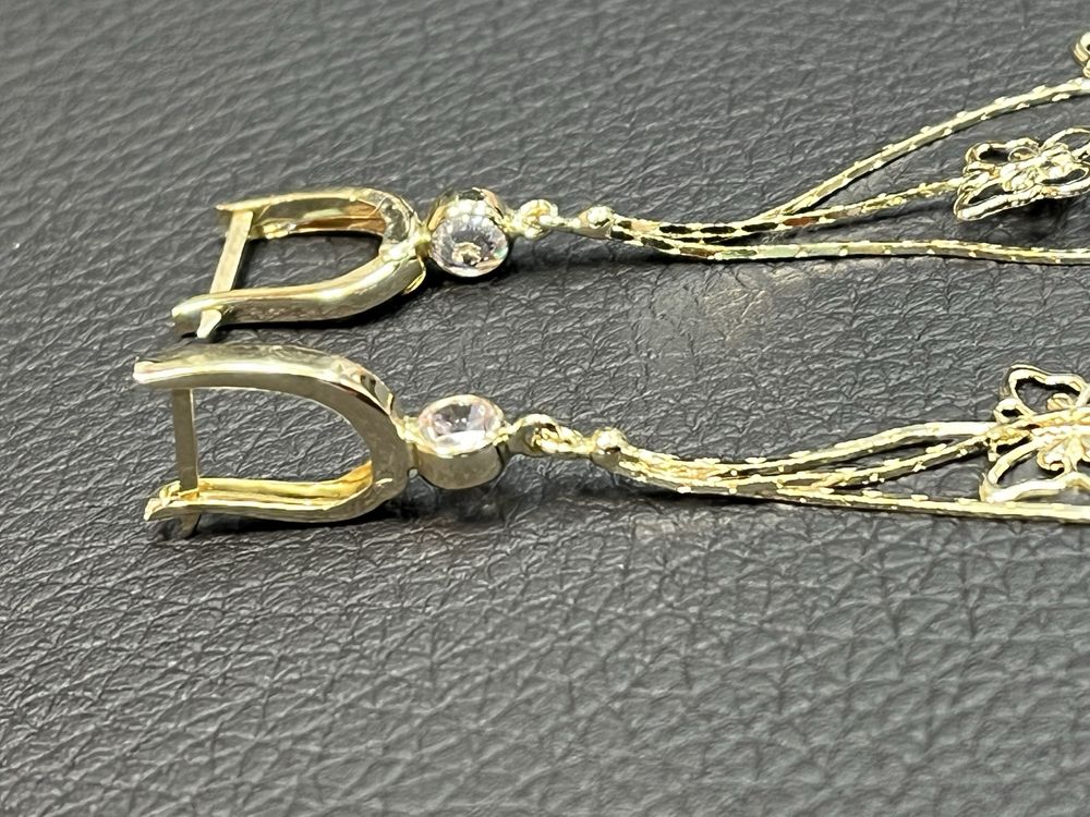 Златни обеци ЧИСТО НОВИ 14 карата 585 zlatni obeci zlaten gold