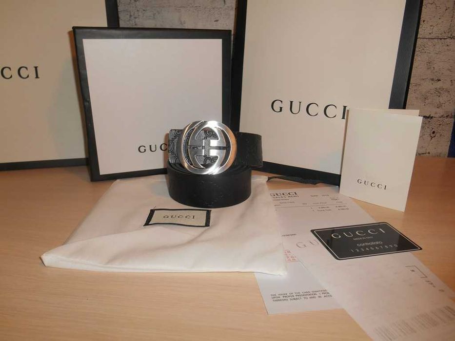 În stoc Gucci Curea pentru bărbaț, femeie piele 93-09
