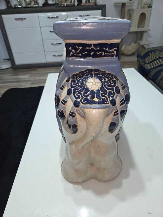 Elefant vintage mare din ceramica