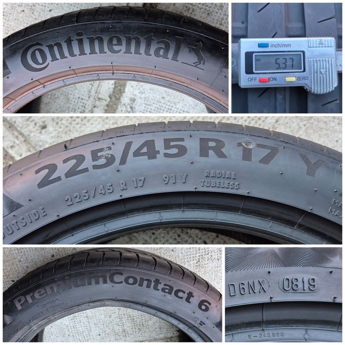 O bucată 225/45 R17 vară - una Continental