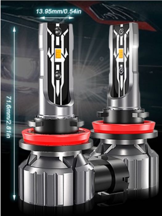 H8 H9 H11 LED Крушки за Фарове 12V 70W 6000K Ксенонови Бели