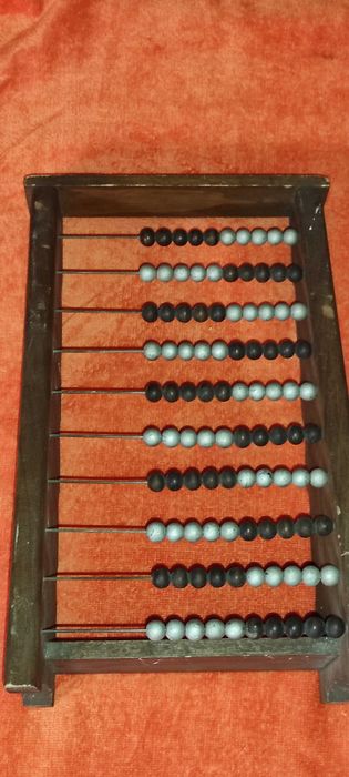 abac - socotitoare numaratoare vintage din lemn provenienta belgia