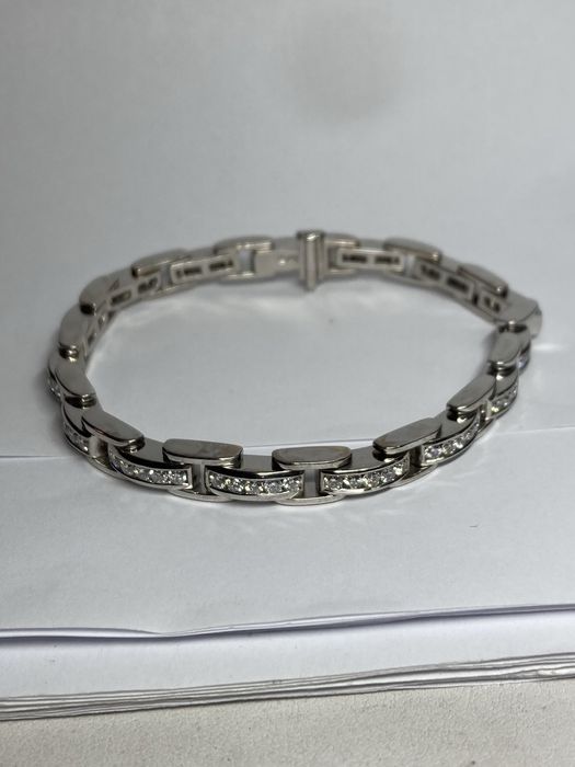Bratara aur alb cu diamante 3.75ct