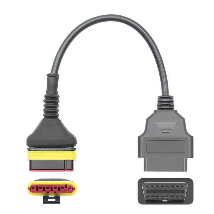 6PIN към 16PIN OBD2 Адаптер Кабел за Мотоциклети Benelli