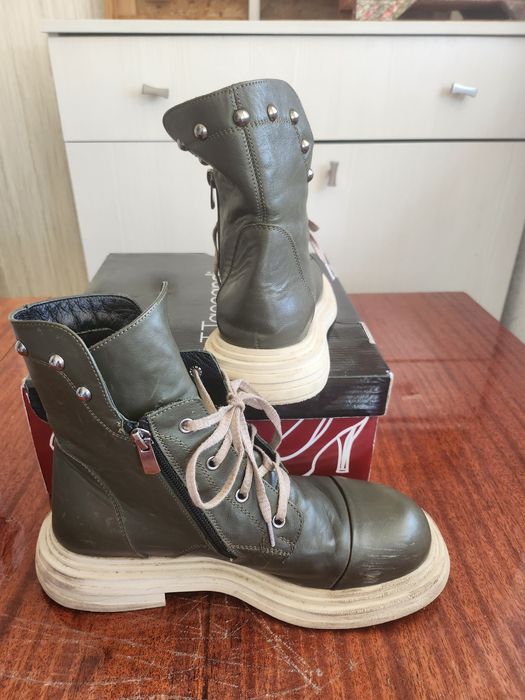 Обувь, ботинки кожная, производства Турцияб/у