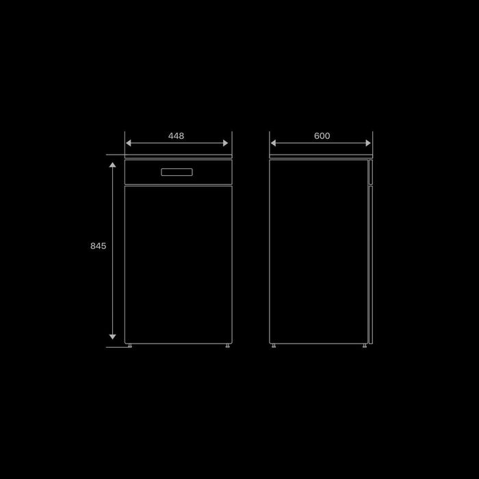 Посудомоечная Машина Hofmann DW-M107S/HF стальной