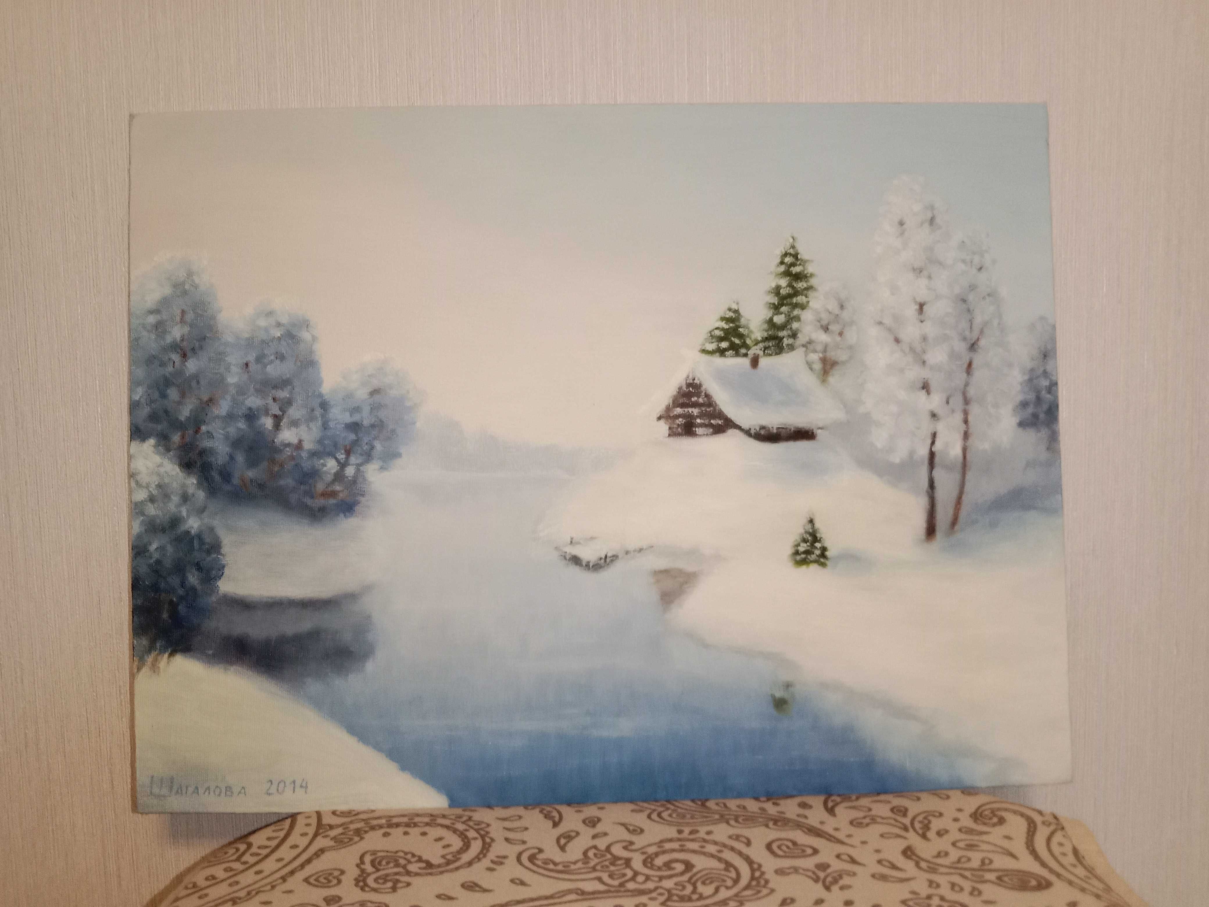 Картина маслом "Зима"