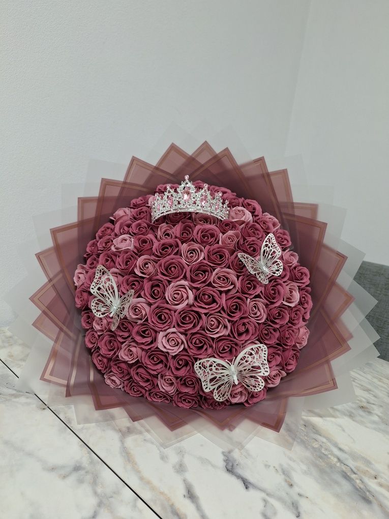 Buchet trandafiri de săpun