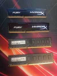 озу DDR3 kingston fury 2x8gb 1866 mhz и 2x4gb 1600mhz