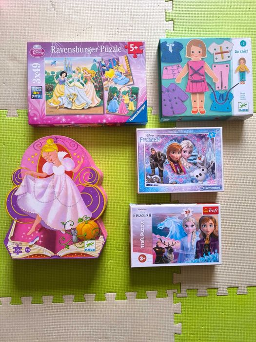 Пъзели Ана и Елза, игра Djeco, Пепеляшка Djeco