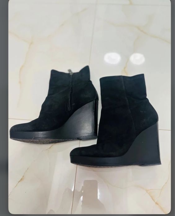 Calvin Klein Ghete Botine Platforma Piele intoarsa