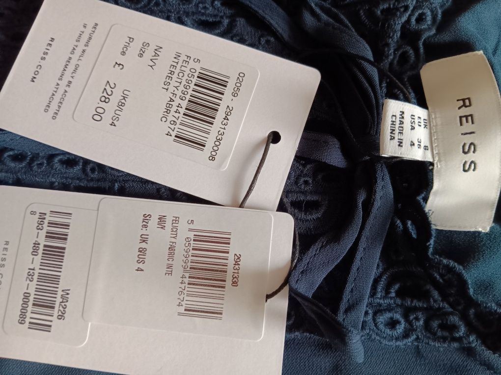 Reiss Felicity-Fabric Interest Navy