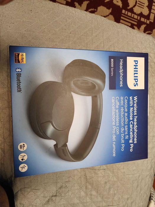 Casti Philips, TAH8506BK/00, ANC Pro, Hi-Res, 60 Ore, Negru