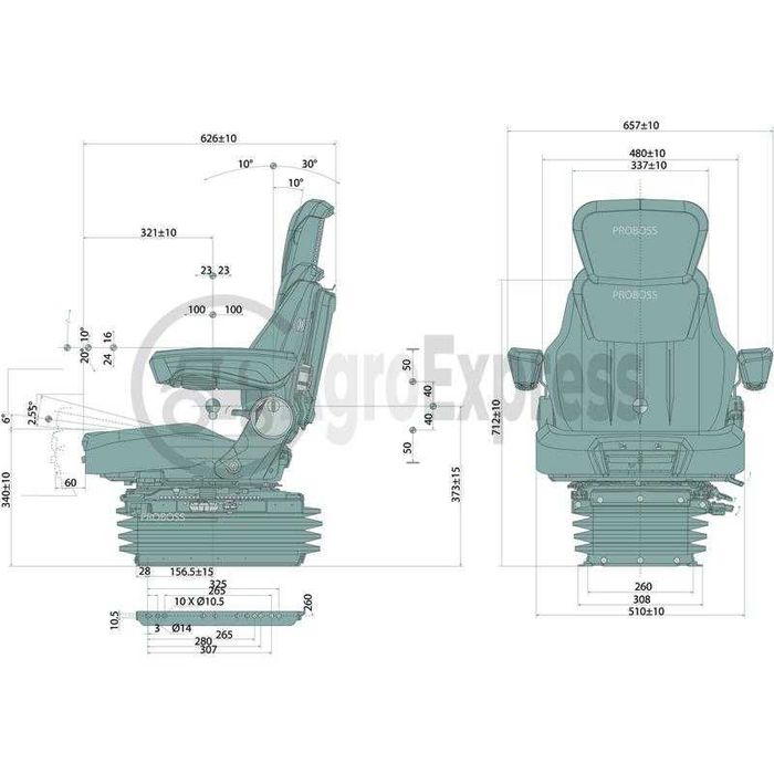 PROBOSS AS3510 , scaun tractor john deere/john deere/deutz fahr etc