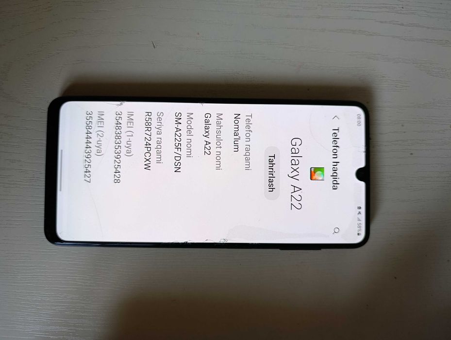 Samsung galaxy A22