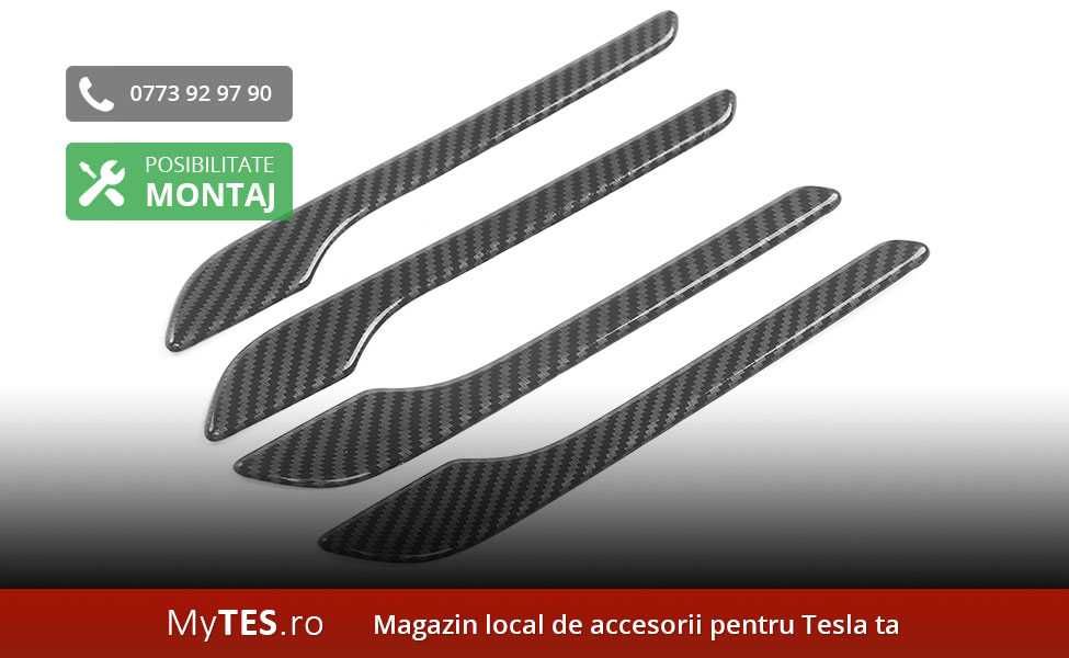 Ornamente textura fibra carbon manere usi - Tesla Model 3 / Y