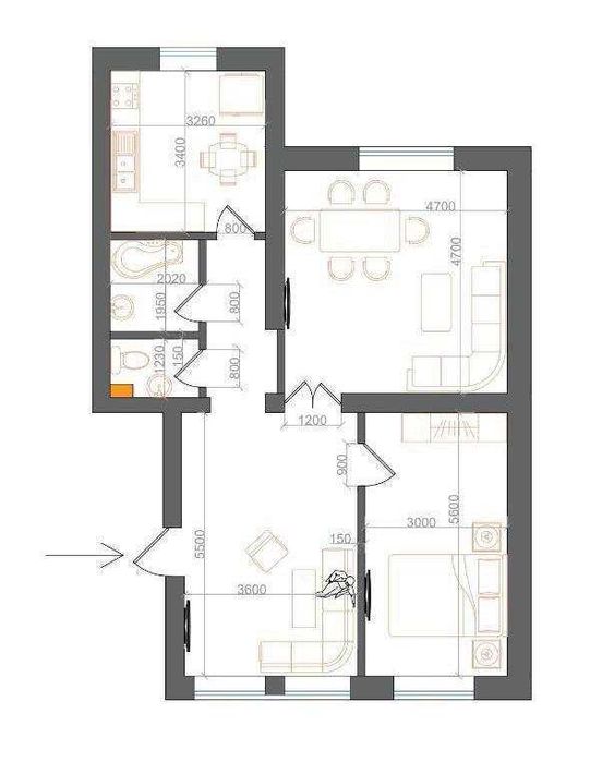 Новостройка 4/1/8 Паркентский ЖК «Mashxadi Residence» коробка 120м2