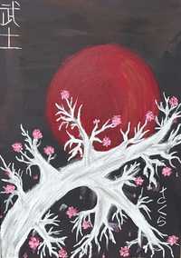 Картина на дървото “Сакура„