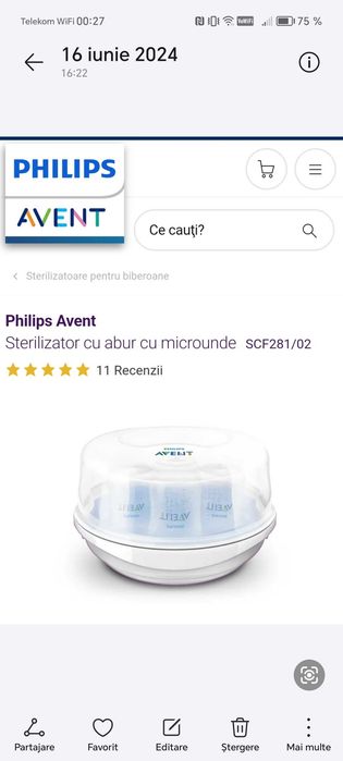 Sterilizator pt microunde