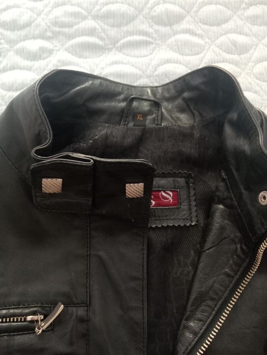 Кожаный пиджак состояние хорошая