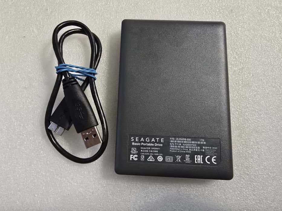 Hard Disk extern portabil Seagate Basic, 1TB, USB 3.0, 2.5 inch, Gri