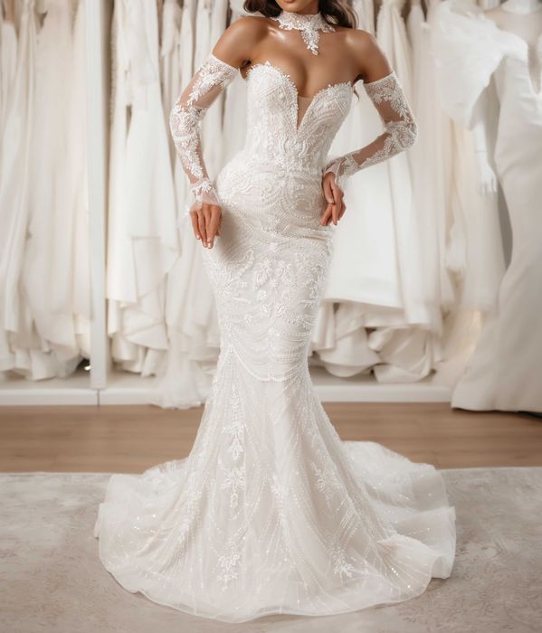 Rochie de mireasă – design 2 în 1 (sirena + prințesă)