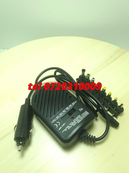 Incarcator Auto Universal Pentru Laptop80w Alimentare 12vcu 8 Cone