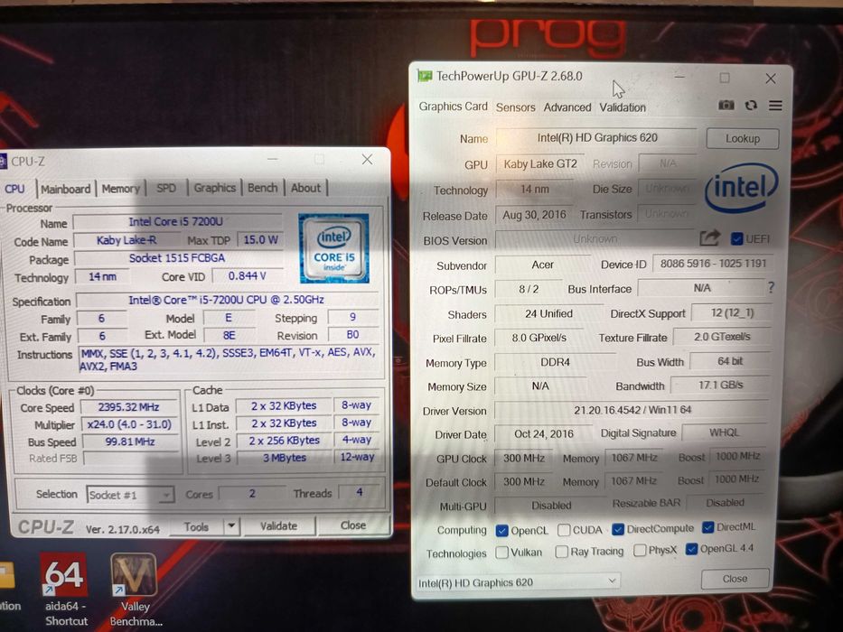 Placa baza laptop Acer Aspire A315-51, Core i5 7200 + carcasa completa