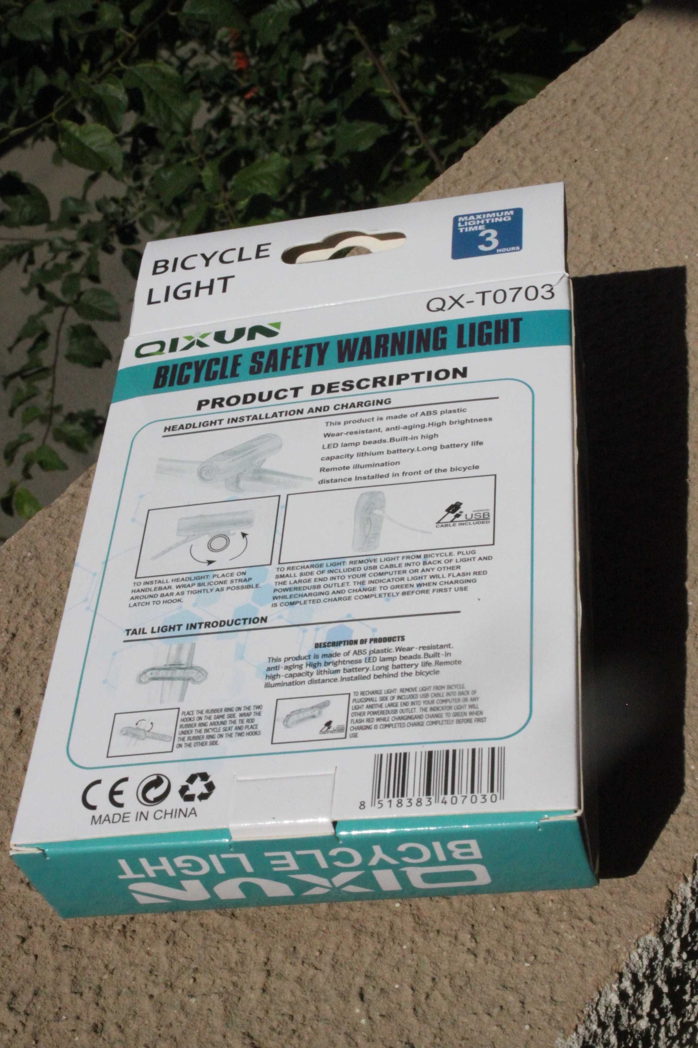 Lumina far LED fata spate pentru bicicleta / trotineta 800 lumeni USB