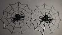Decoratiuni de Halloween model panza cu paianjen argintii cu negru