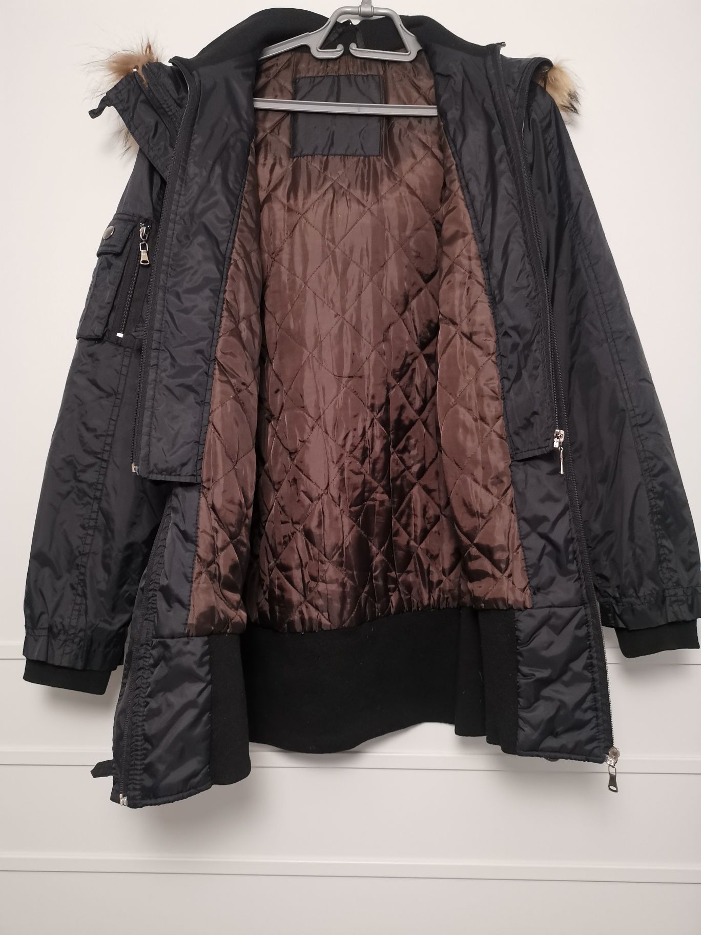 Дамско зимно яке ESPRIT с естествен косъм,  S-M