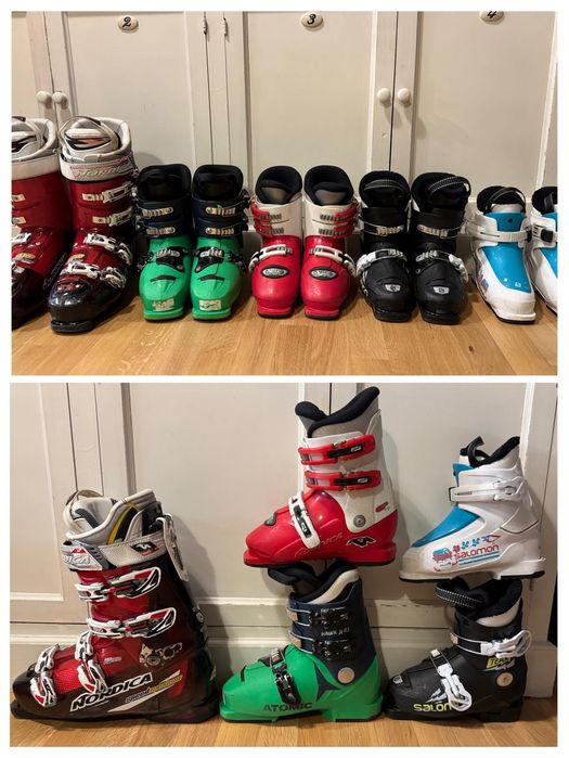 Vând clapari si casti diferite mărimi: Nordica, Atomic sau Salomon