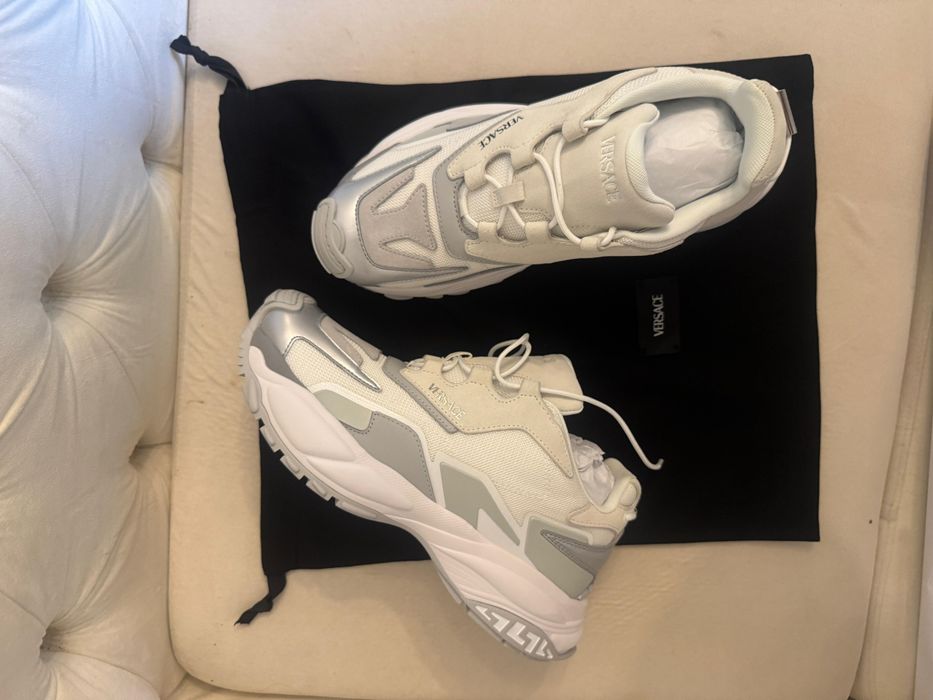 Adidasi Sneakers Versace Mercury Alb Gri