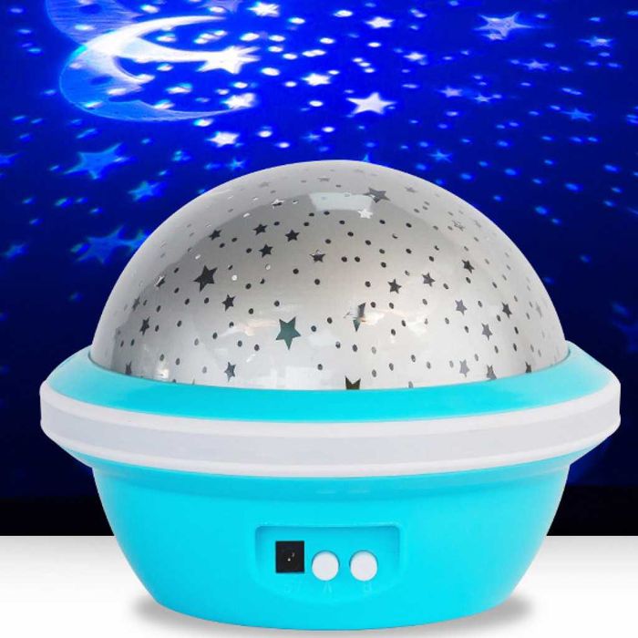 Цветна LED нощна лампа НЛО проектор със звездно
