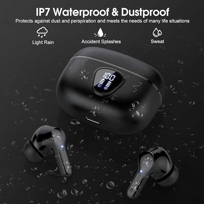 Безжични Bluetooth 5.3 Слушалки с дълбок бас, 4 ENC микрофона