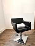 Scaun reglabil pentru salon / coafor – piele eco & picior inox