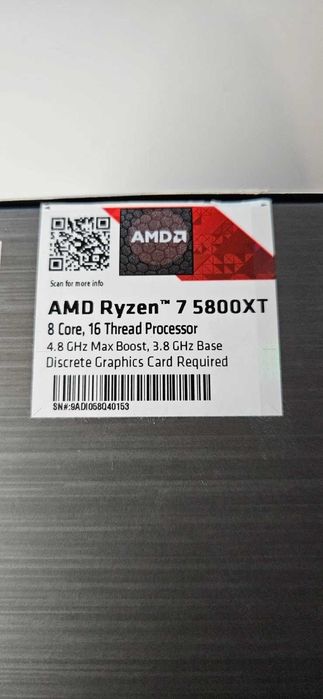 Процесор AMD RYZEN 7 5800XT 8-Core 3.8 GHz, 36MB, 105W, AM4