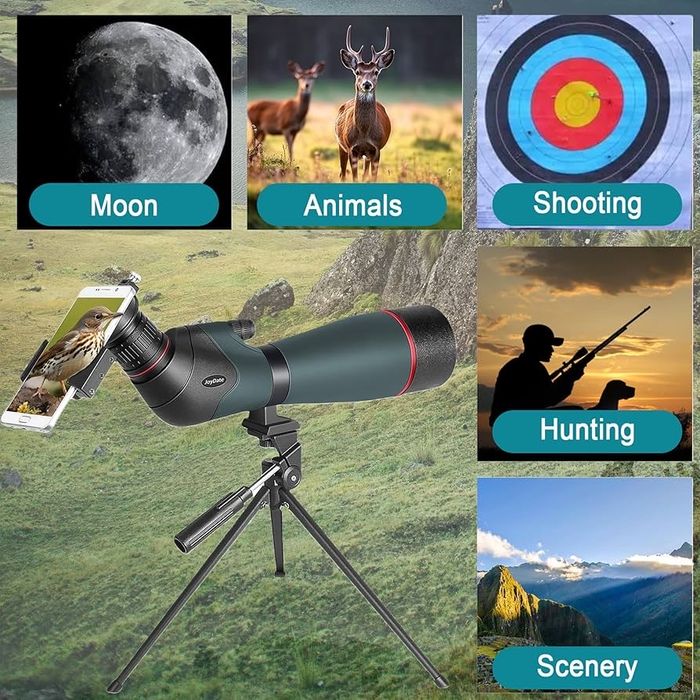 JoyDate 20-60x80 ъглова зрителен далекоглед , ED с двоен фокус