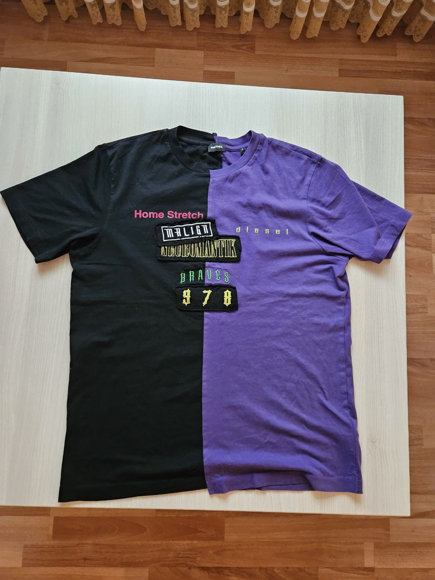 Tricou Diesel half black purple