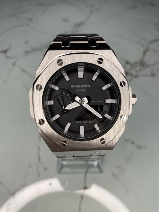 Ceas G-SHOCK ga-2100 mod Royal Casioak (Silver)