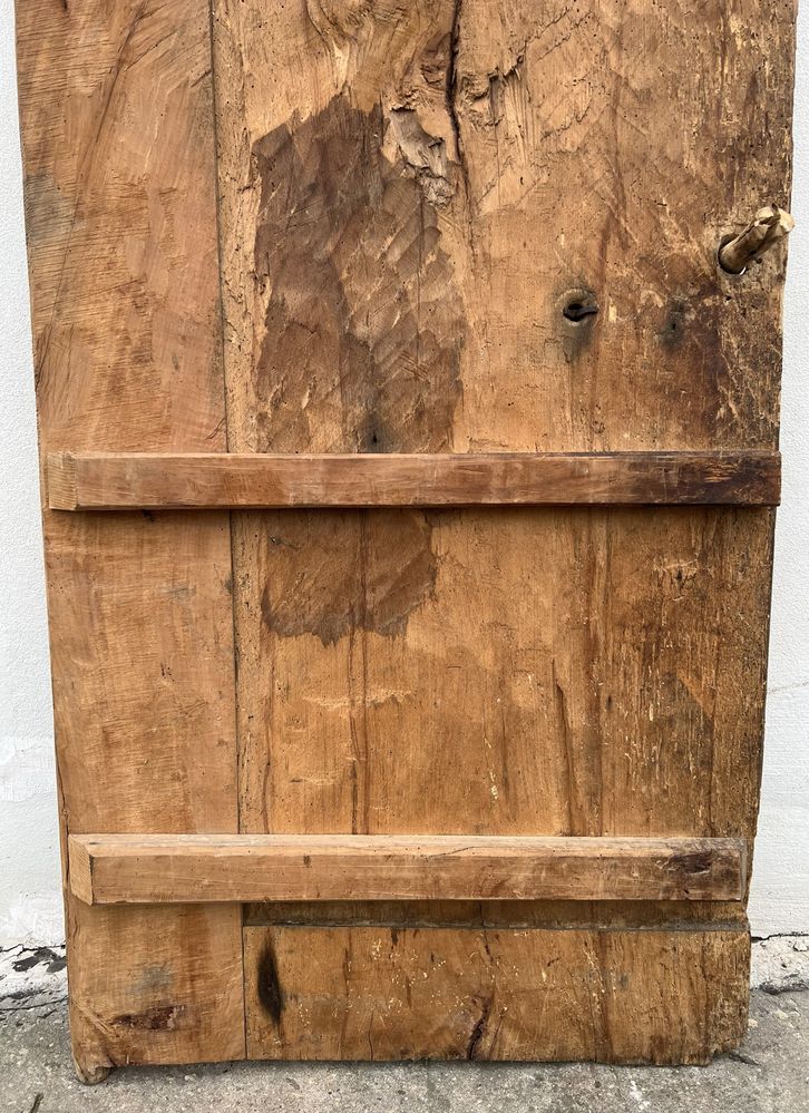 Usa dubla veche taraneasca lemn zavor dintr-o bucata