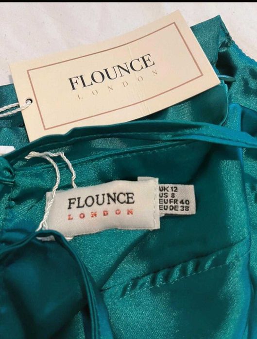 Rochie de seară/ocazie satin verde