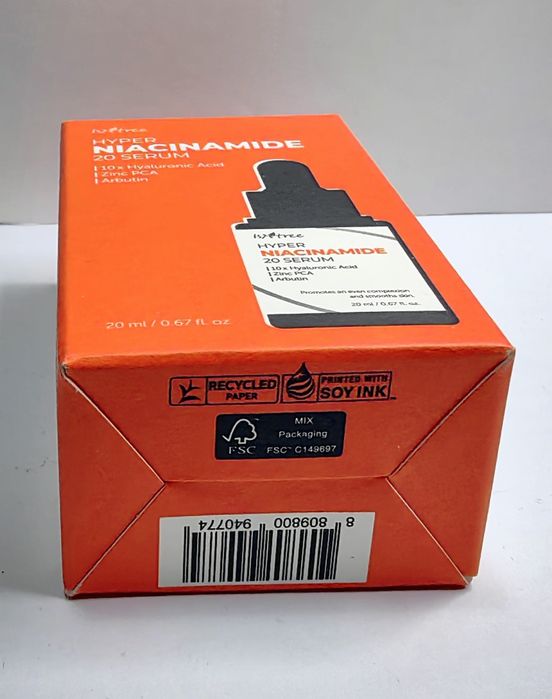 Tratament facial cu 20% niacinamide, Isntree nou