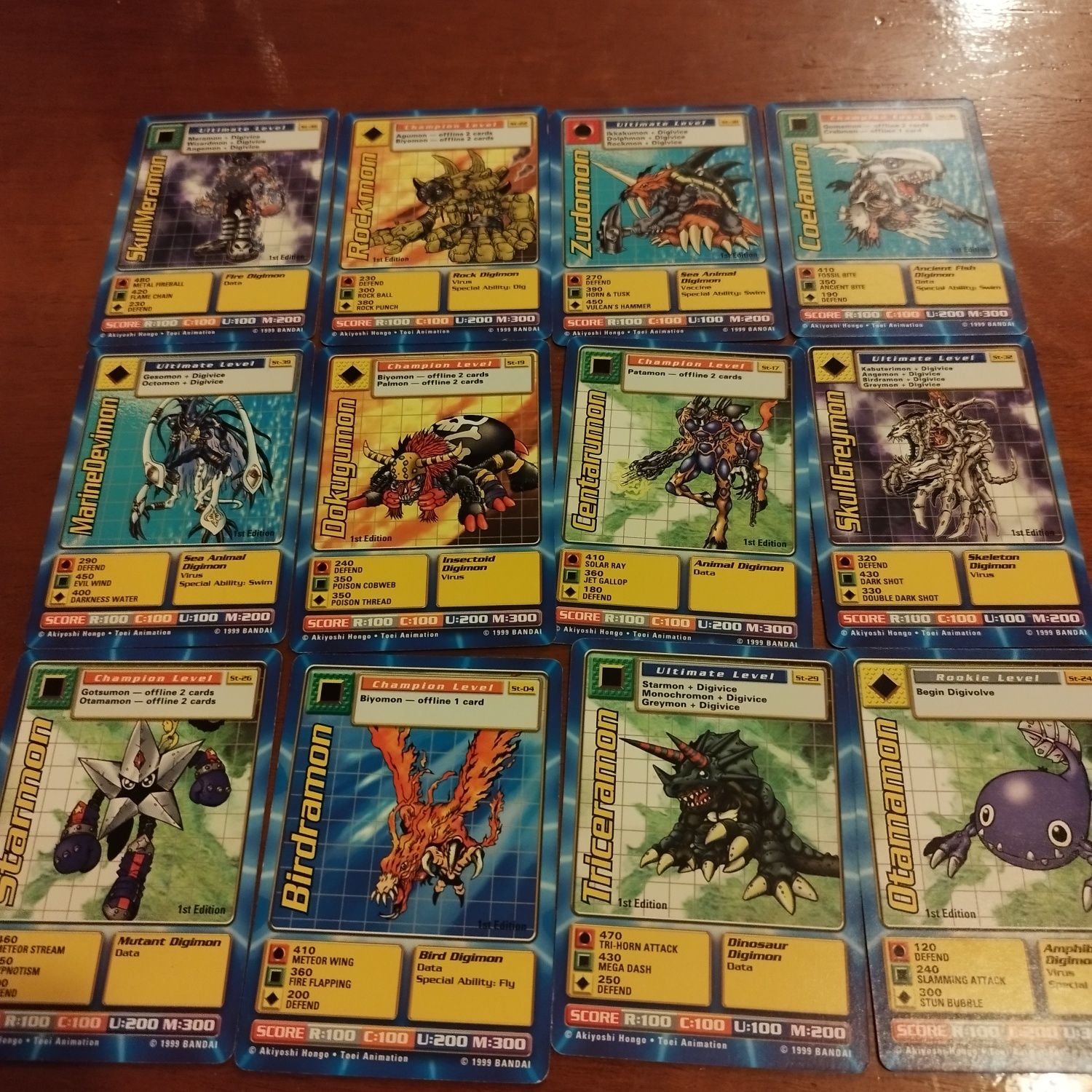 Carduri Digimon Bandai anul 1999