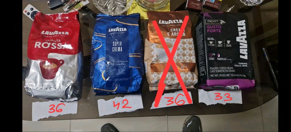 Кафе на зърна Lavazza 1кг Различни видове