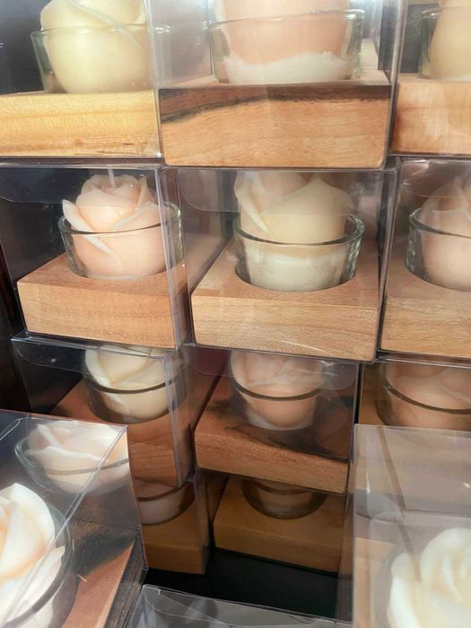 Дървени свещници - ръчна изработка